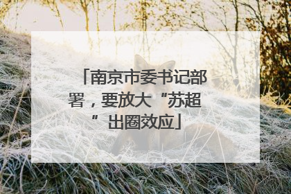 南京市委书记部署，要放大“苏超”出圈效应