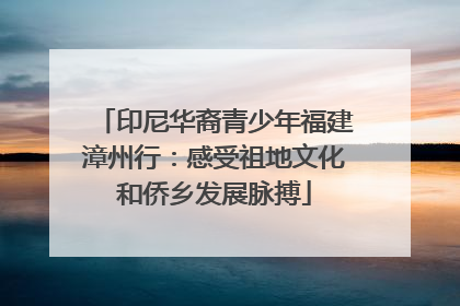 印尼华裔青少年福建漳州行：感受祖地文化和侨乡发展脉搏