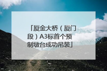 厦金大桥（厦门段）A3标首个预制墩台成功吊装