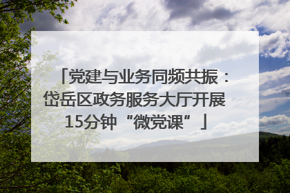 党建与业务同频共振：岱岳区政务服务大厅开展15分钟“微党课”