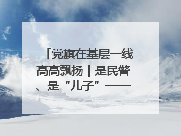 党旗在基层一线高高飘扬｜是民警、是“儿子”——申飞飞在太行山中的一线坚守