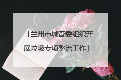 兰州市城管委组织开展垃圾专项整治工作