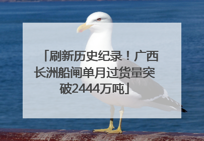 刷新历史纪录！广西长洲船闸单月过货量突破2444万吨