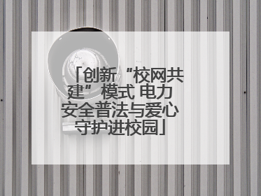 创新“校网共建”模式 电力安全普法与爱心守护进校园