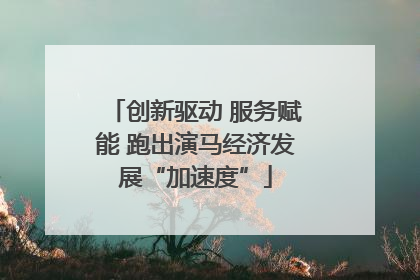 创新驱动 服务赋能 跑出演马经济发展“加速度”