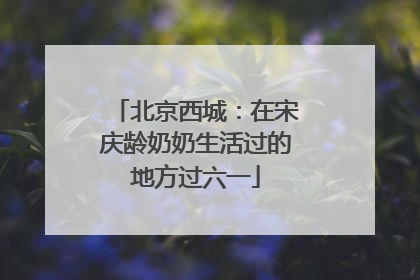 北京西城：在宋庆龄奶奶生活过的地方过六一