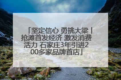 坚定信心 勇挑大梁丨抢滩首发经济 激发消费活力 石家庄3年引进200多家品牌首店