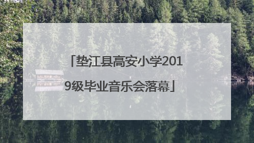 垫江县高安小学2019级毕业音乐会落幕
