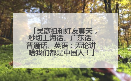 吴彦祖和好友聊天，秒切上海话、广东话、普通话、英语：无论讲啥我们都是中国人！