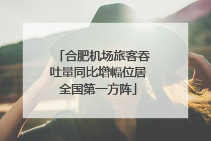 合肥机场旅客吞吐量同比增幅位居全国第一方阵