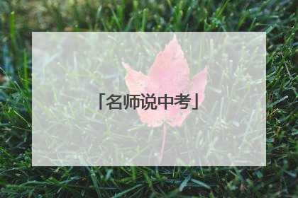 名师说中考