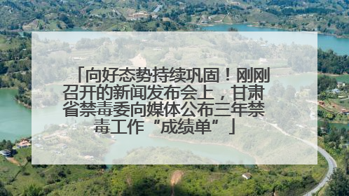 向好态势持续巩固！刚刚召开的新闻发布会上，甘肃省禁毒委向媒体公布三年禁毒工作“成绩单”
