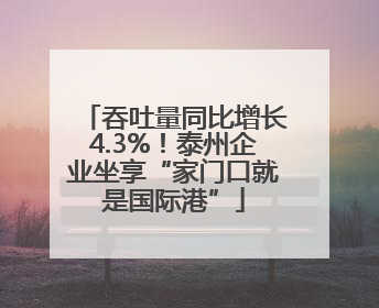 吞吐量同比增长4.3%！泰州企业坐享“家门口就是国际港”