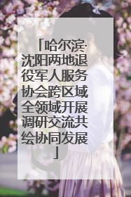哈尔滨·沈阳两地退役军人服务协会跨区域全领域开展调研交流共绘协同发展