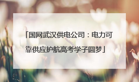 国网武汉供电公司：电力可靠供应护航高考学子圆梦