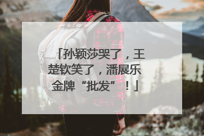 孙颖莎哭了，王楚钦笑了，潘展乐金牌“批发”！