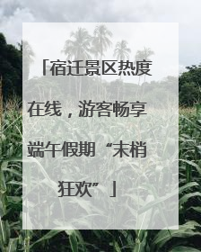 宿迁景区热度在线，游客畅享端午假期“末梢狂欢”