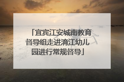 宜宾江安城南教育督导组走进淯江幼儿园进行常规督导