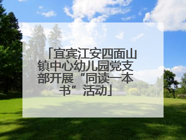 宜宾江安四面山镇中心幼儿园党支部开展“同读一本书”活动