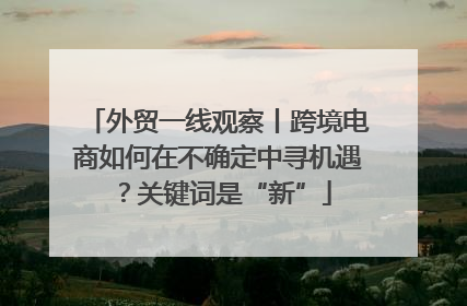 外贸一线观察丨跨境电商如何在不确定中寻机遇？关键词是“新”