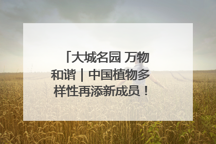 大城名园 万物和谐｜中国植物多样性再添新成员！它只在西藏墨脱