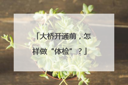 大桥开通前，怎样做“体检”？
