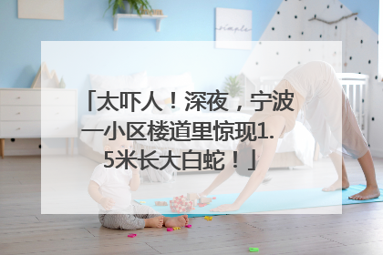 太吓人！深夜，宁波一小区楼道里惊现1.5米长大白蛇！