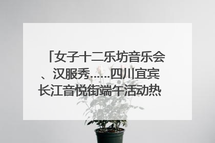 女子十二乐坊音乐会、汉服秀……四川宜宾长江音悦街端午活动热闹上演｜图集