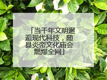 当千年文明邂逅现代科技，随县炎帝文化庙会燃爆全网