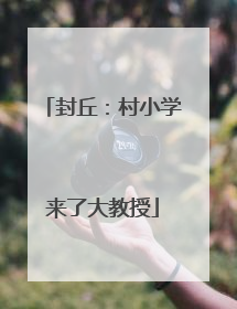 封丘：村小学来了大教授