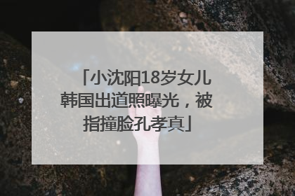 小沈阳18岁女儿韩国出道照曝光，被指撞脸孔孝真