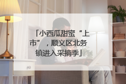 小西瓜甜蜜“上市”，顺义区北务镇进入采摘季