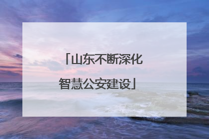 山东不断深化智慧公安建设