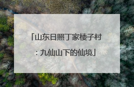 山东日照丁家楼子村：九仙山下的仙境