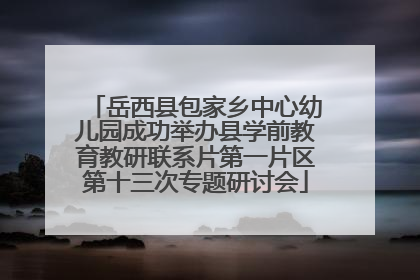 岳西县包家乡中心幼儿园成功举办县学前教育教研联系片第一片区第十三次专题研讨会