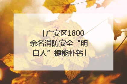 广安区1800余名消防安全“明白人”提能补钙
