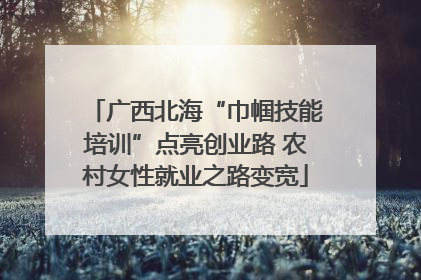 广西北海“巾帼技能培训”点亮创业路 农村女性就业之路变宽