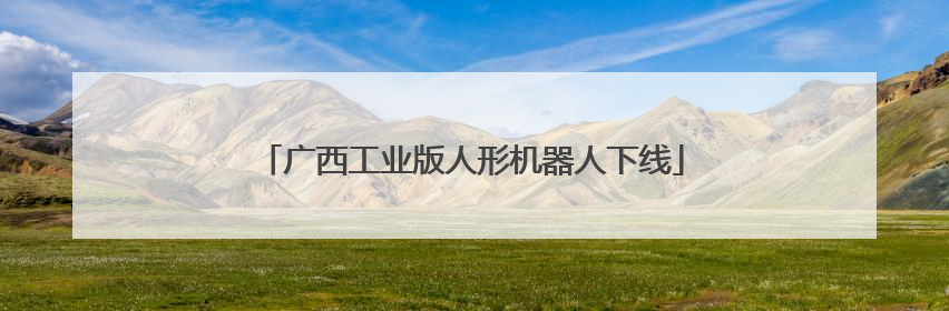 广西工业版人形机器人下线