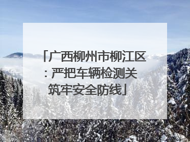 广西柳州市柳江区：严把车辆检测关 筑牢安全防线