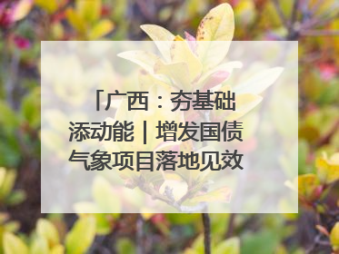 广西：夯基础 添动能｜增发国债气象项目落地见效系列报道