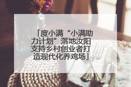 度小满“小满助力计划”落地汝阳支持乡村创业者打造现代化养鸡场