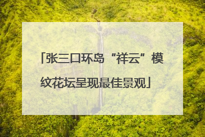 张三口环岛“祥云”模纹花坛呈现最佳景观