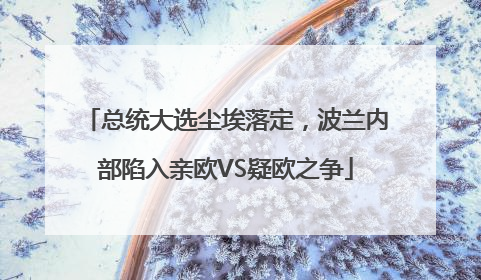 总统大选尘埃落定，波兰内部陷入亲欧VS疑欧之争