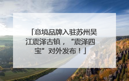 意境品牌入驻苏州吴江震泽古镇，“震泽四宝”对外发布！