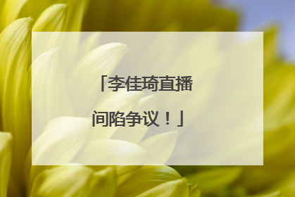 李佳琦直播间陷争议！