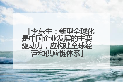 李东生：新型全球化是中国企业发展的主要驱动力，应构建全球经营和供应链体系