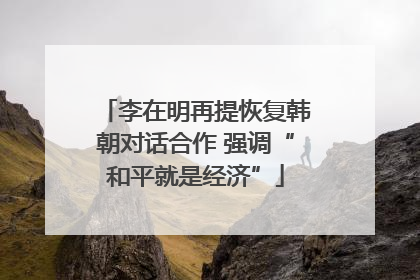 李在明再提恢复韩朝对话合作 强调“和平就是经济”