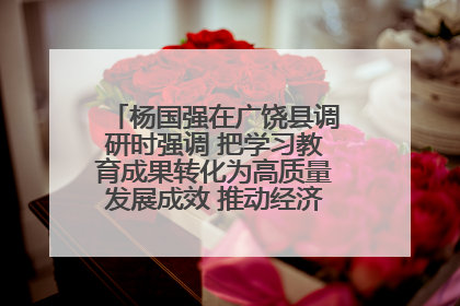 杨国强在广饶县调研时强调 把学习教育成果转化为高质量发展成效 推动经济稳健向好进中提质