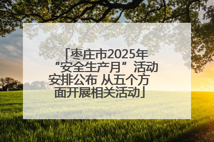 枣庄市2025年“安全生产月”活动安排公布 从五个方面开展相关活动