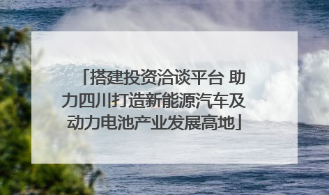 搭建投资洽谈平台 助力四川打造新能源汽车及动力电池产业发展高地